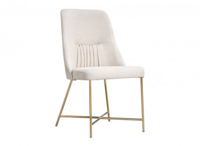 White upholstered chair designer dining room furniture kitchen stainless steel single-seater